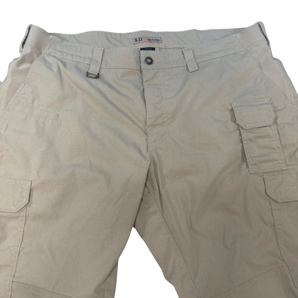 5.11 Tactical Stryke Pants Mens 42x30 Khaki Tan Flex-Tac Ripstop Cargo 74369